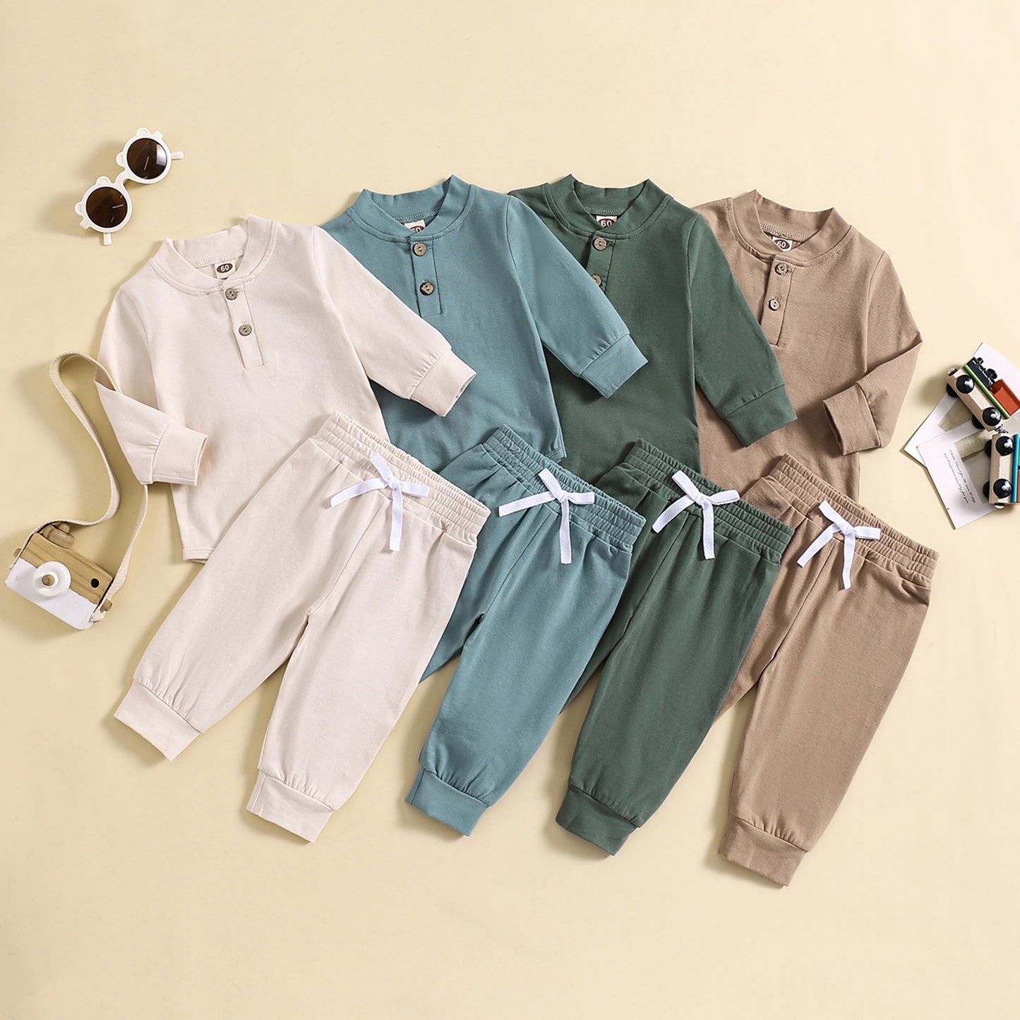 European And American New Children's Jumpsuit Long Sleeve Autumn Wear Romper Two-piece Set